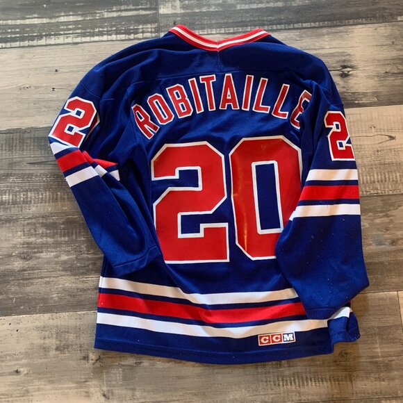 Authentic Vintage LUC ROBITAILLE rangers jersey.  CCM Hockey NHL Sz M. - Picture 2 of 3